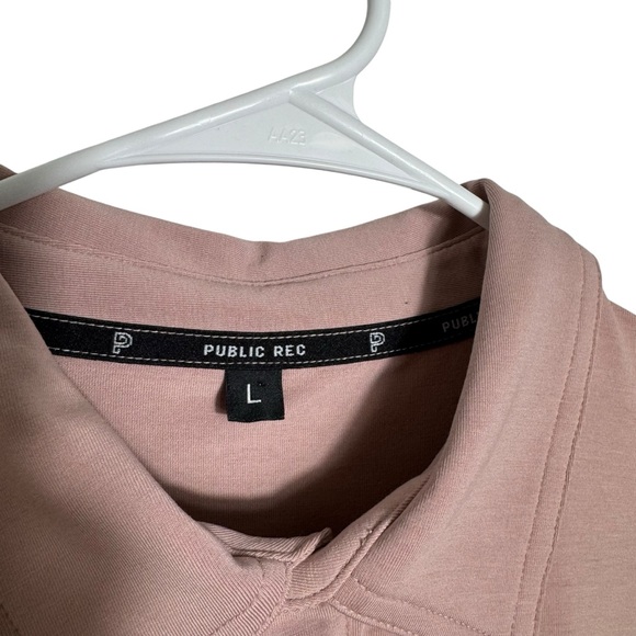 Public Rec Go-To-Polo Shirt Pink Performance Polo Men’s LG Stretch Office Casual - Picture 3 of 9